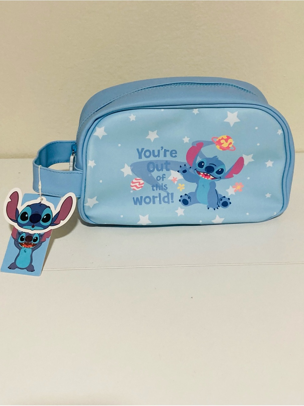 NEW Disney MINISO Stitch Cosmetic‎ Pouch - "You're Out of This World"